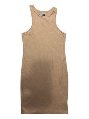 Wild Fable Tan Ribbed High Neck Tank Dress XS